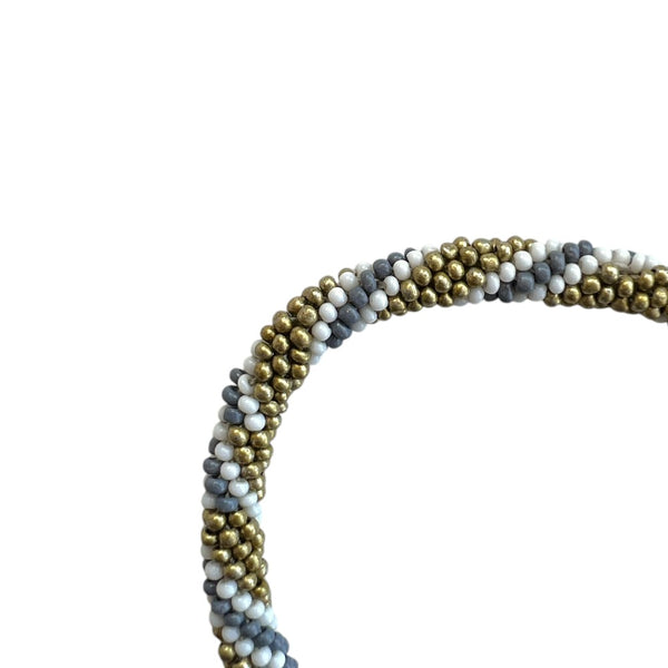 BRAZALETE PETITES PERLES GRIS CLAIR C