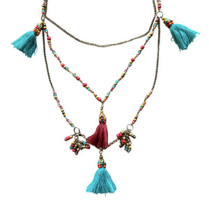 COLLAR RANGS ET POMPONS MULTIFONCE