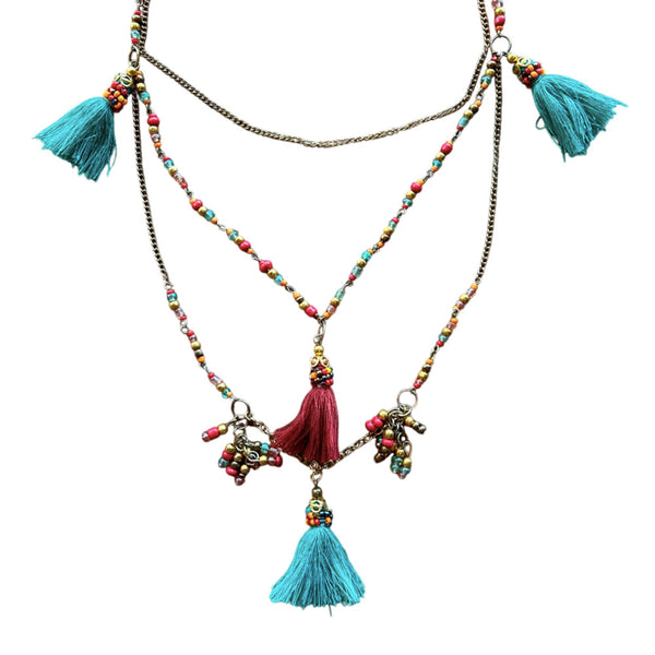 COLLAR RANGS ET POMPONS MULTIFONCE