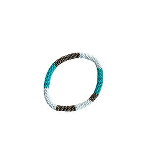 BRAZALETE PETITES PERLES BLEU CLAIR A