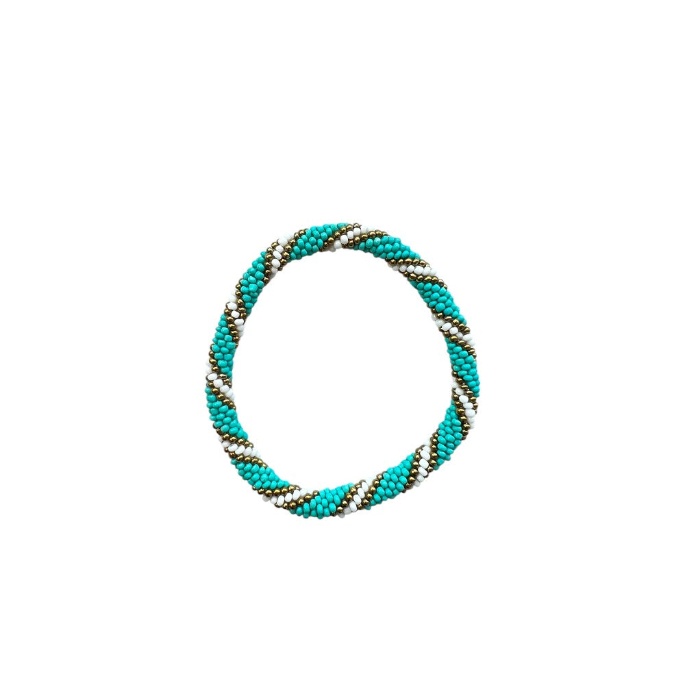 BRAZALETE PETITES PERLES BLEU CLAIR B