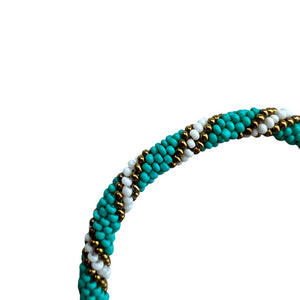 BRAZALETE PETITES PERLES BLEU CLAIR B