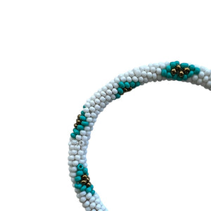 BRAZALETE PETITES PERLES BLEU CLAIR C