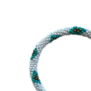 BRAZALETE PETITES PERLES BLEU CLAIR C