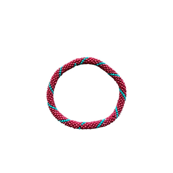 BRAZALETE PETITES PERLES ROUGE CLAIR A