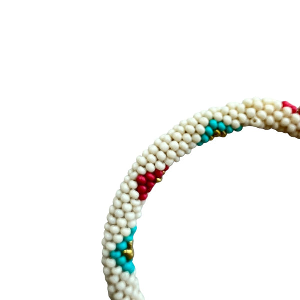 BRAZALETE PETITES PERLES ROUGE CLAIR B