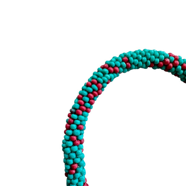 BRAZALETE PETITES PERLES ROUGE CLAIR C