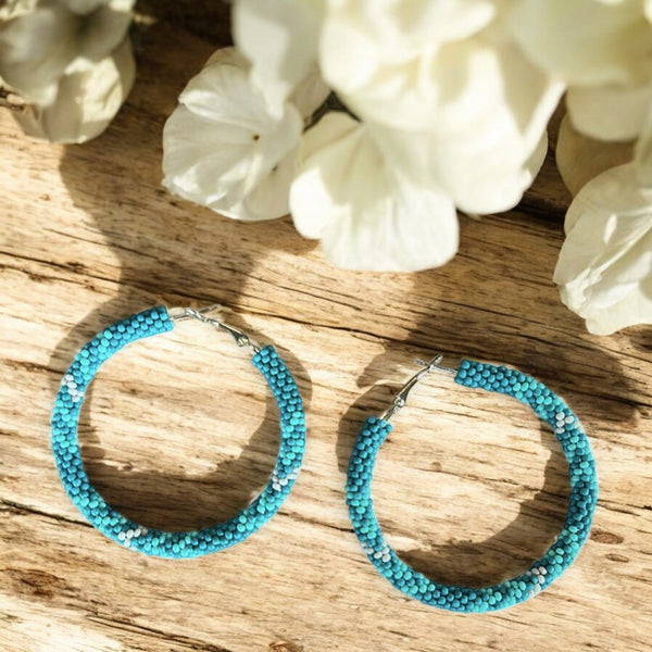 AROS CREOLE CIRCLES BLEU CLAIR