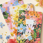 LIBRETA CANVAS MARGARITAS - SET DE 3