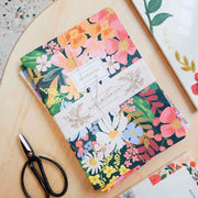 LIBRETA CANVAS MARGARITAS - SET DE 3
