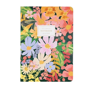 LIBRETA CANVAS MARGARITAS - SET DE 3