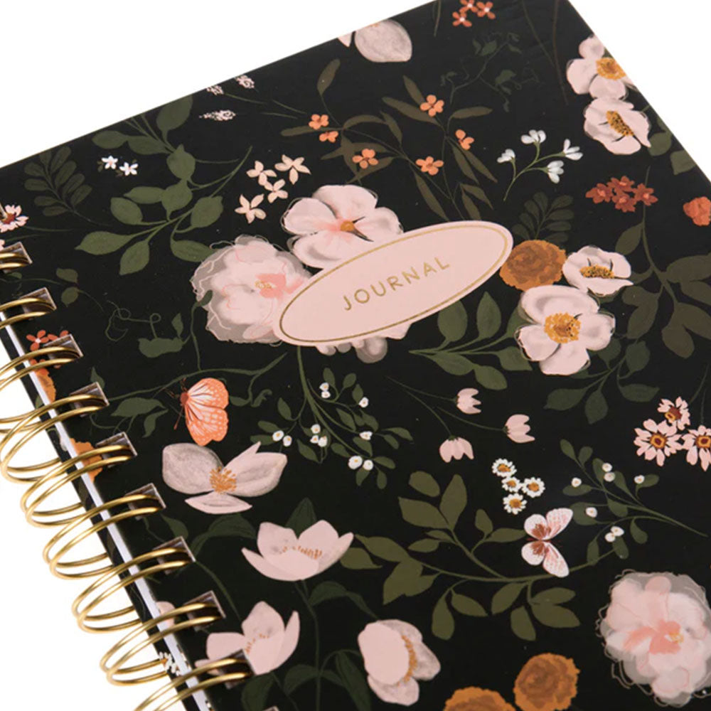CUADERNO CON ESPIRAL DARK FLOWERS