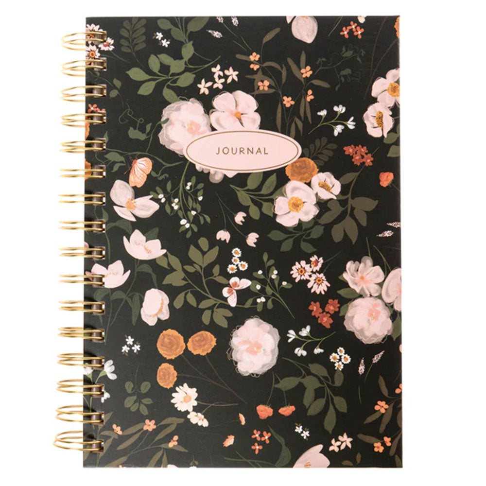 CUADERNO CON ESPIRAL DARK FLOWERS
