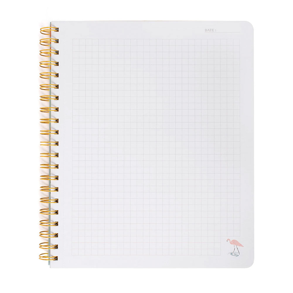 CUADERNO CON ESPIRAL L BIRDS GREEN