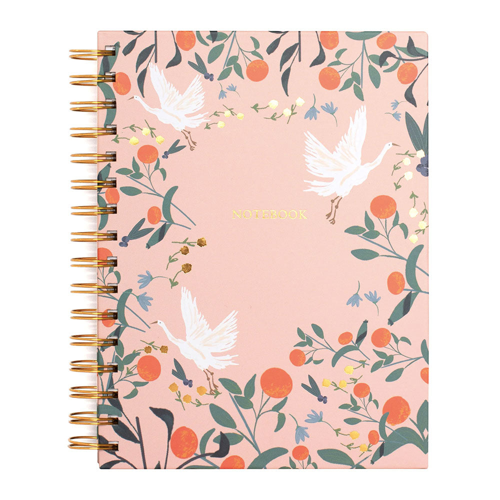 CUADERNO CON ESPIRAL M BIRDS CORAL