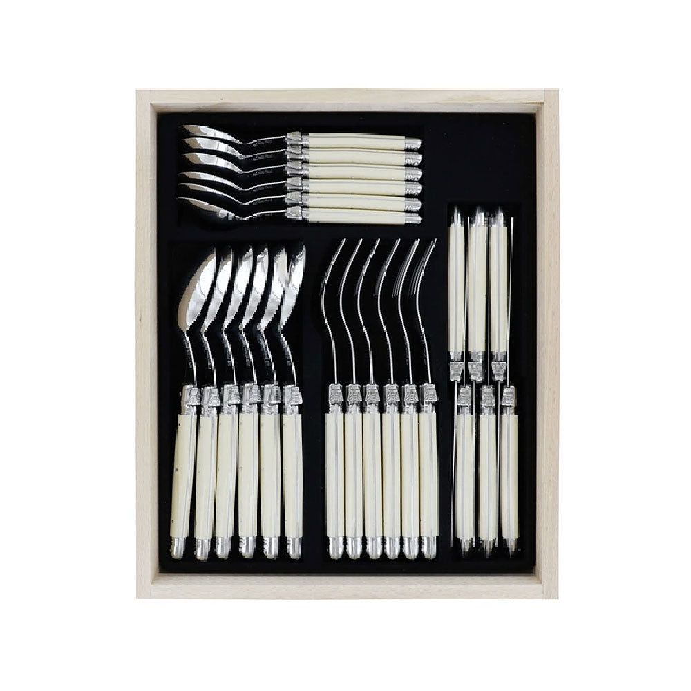 SET CUBIERTOS 24 UNIDADES IVORY