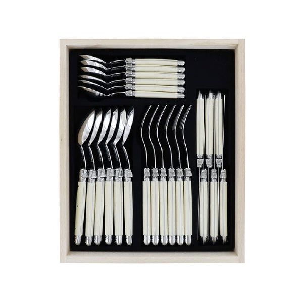 SET CUBIERTOS 24 UNIDADES IVORY