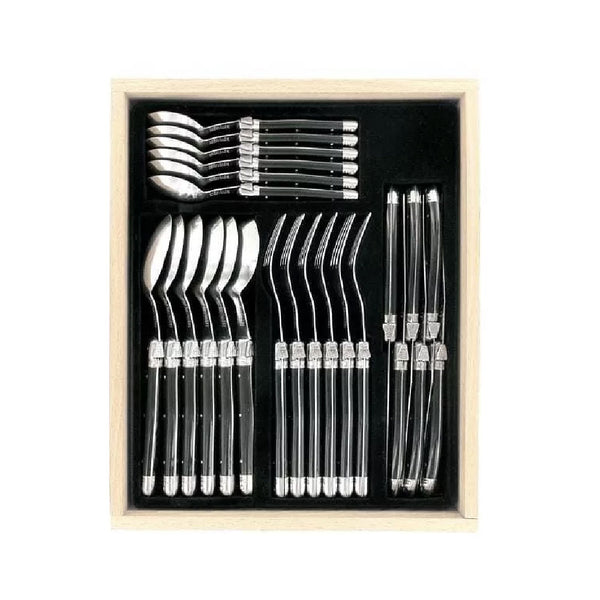 SET CUBIERTOS 24 UNIDADES NEGRO