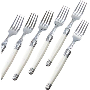 SET 6 TENEDORES COMIDA BLANCO