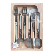 SET 6 TENEDORES COMIDA BLANCO