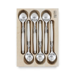 SET 6 CUCHARAS COMIDA BLANCO