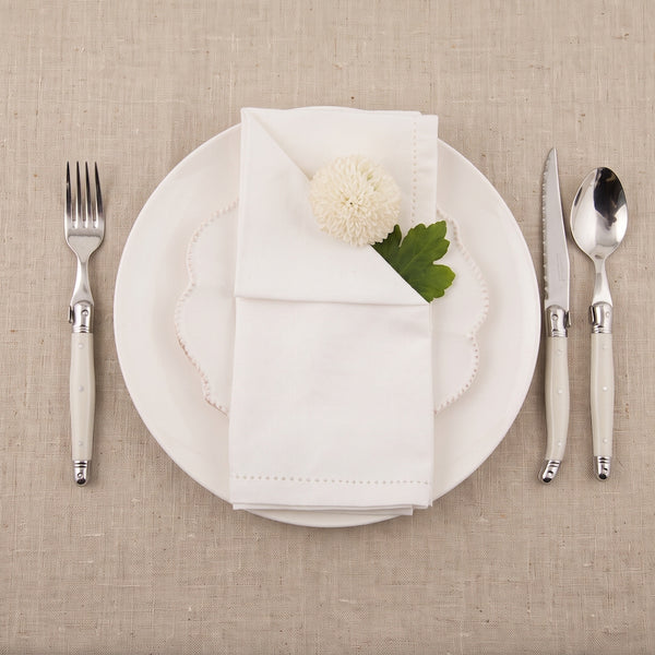 SET 6 CUCHARAS COMIDA BLANCO
