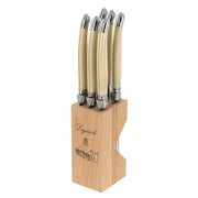 SET 6 CUCHILLOS COMIDA IVORY