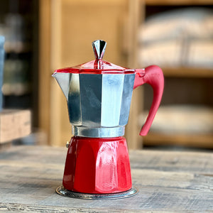 CAFETERA ITALIANA 6 TAZAS ROJA