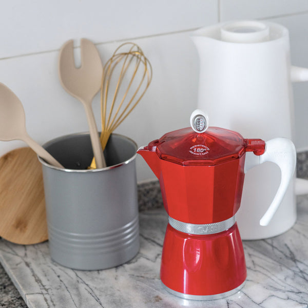 CAFETERA BELLA 6 TAZAS ROJA