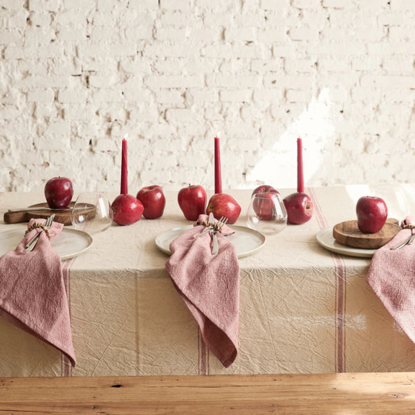 MANTEL MERCI TOMATE 160 CM X 240 CM