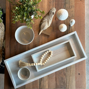 BANDEJA MADERA RECTANGULAR XL CELESTE