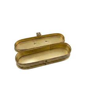 CAJA OVALADA CON TAPA DORADA S
