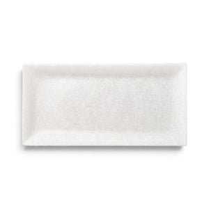 PLATO RECTANGULAR DE MARMOL BLANCO M