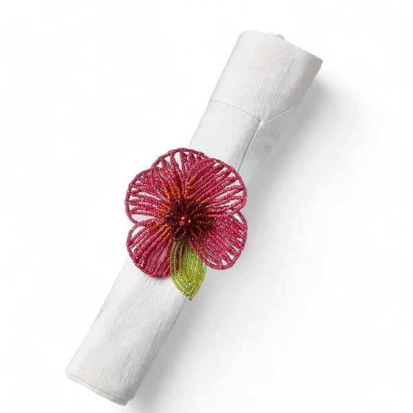 SERVILLETERO FLOR MOSTACILLAS FUCSIA