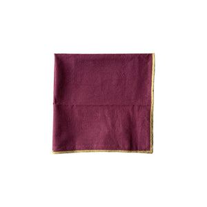 SET 4 SERVILLETAS ALGODÓN BURDEO HINDI