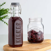 BOTELLA TAPA GRIS CON CIERRE CLIP 0.3 LT