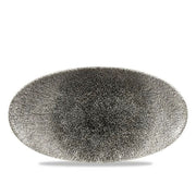 CHURCHILL PLATO CUARZO NEGRO OVALADO 30CM