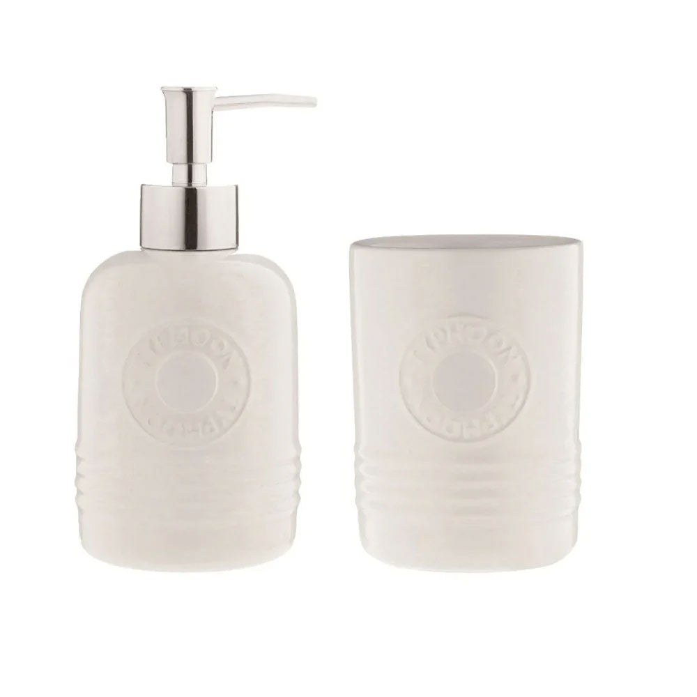 SET DISPENSADOR JABON Y VASO