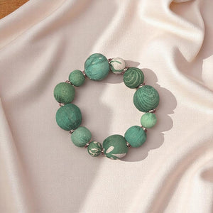 PULSERA TELA GRANDE VERDE