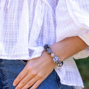 PULSERA TELA GRANDE NEGRA