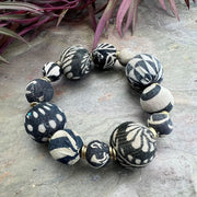 PULSERA TELA GRANDE NEGRA