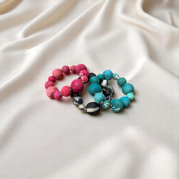 PULSERA TELA GRANDE VERDE