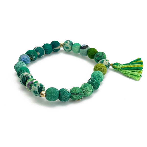 PULSERA TELA S VERDE