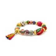 PULSERA TELA S BORLAS