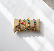 PULSERA TELA S BORLAS