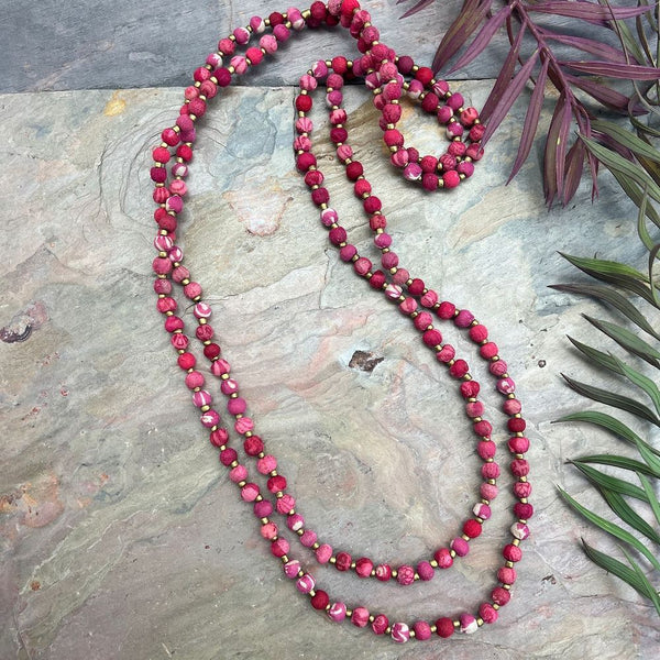 COLLAR TELA SIMPLE XL FUCSIA