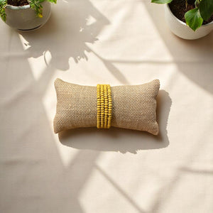 PULSERA MADERA ESPIRAL AMARILLA