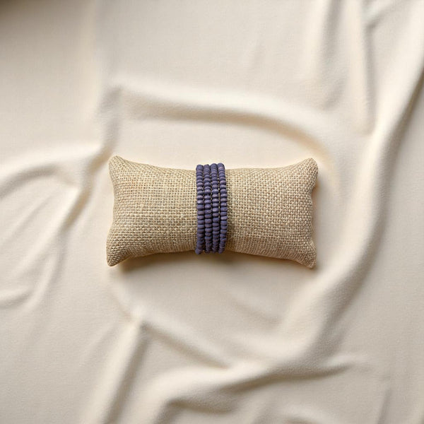 PULSERA MADERA ESPIRAL MORADA