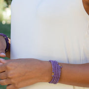PULSERA MADERA ESPIRAL MORADA