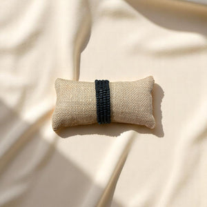 PULSERA MADERA ESPIRAL NEGRO